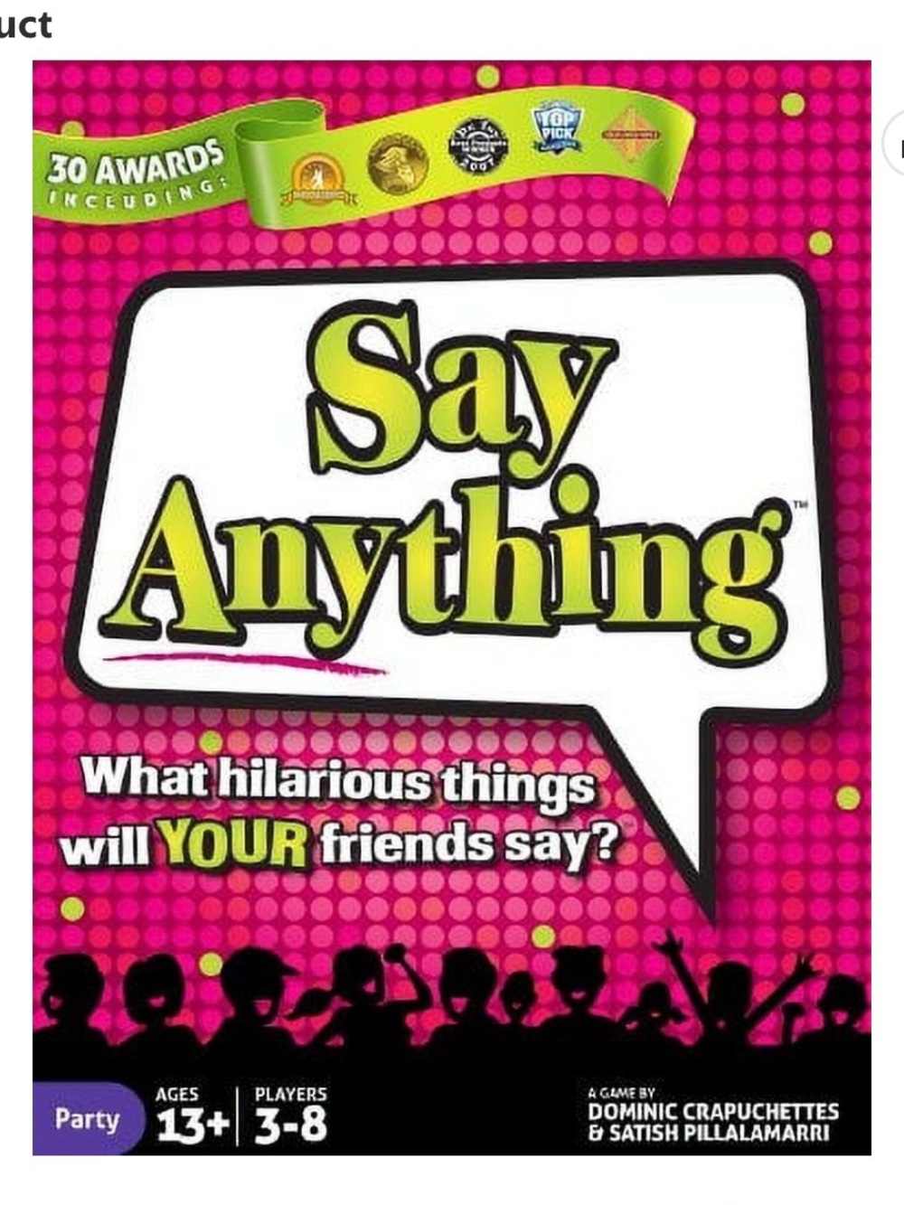 Say Anything Party Game — Bright Pink Box